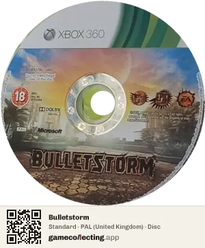Bulletstorm Xbox 360, PAL disc