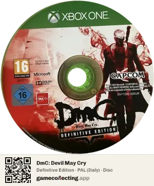 DmC: Devil May Cry Xbox One, PAL disc