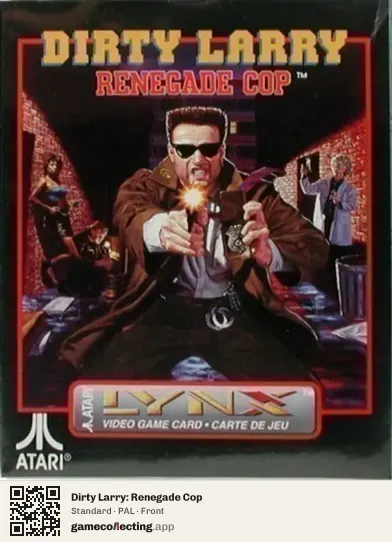 Dirty Larry: Renegade Cop Atari Lynx, PAL box front