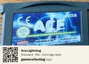 Ace Lightning Game Boy Advance, PAL cartridge label