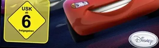 Disney/Pixar Cars 2, the USK square on its front