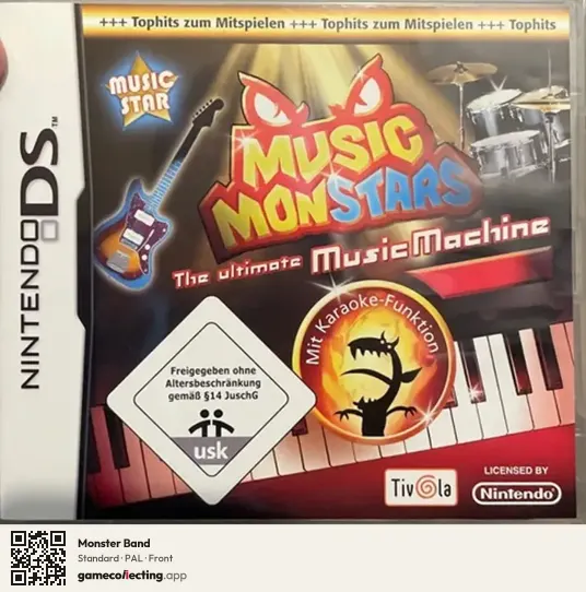 Monster Band Nintendo DS, PAL box front