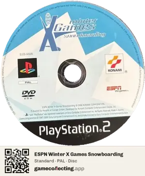 ESPN Winter X Games Snowboarding PlayStation 2, PAL disc