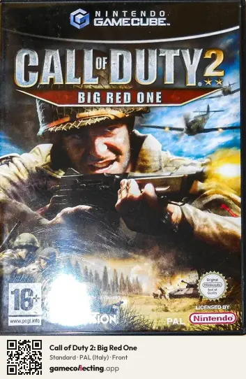Call of Duty 2: Big Red One Nintendo GameCube, Italy box front