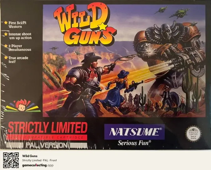 Wild Guns Super Nintendo Entertainment System, PAL box front