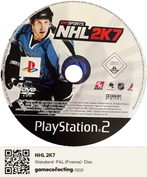 NHL 2K7 PlayStation 2, PAL disc