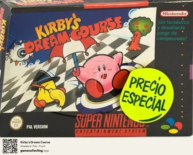 Kirby's Dream Course Super Nintendo Entertainment System, PAL box front