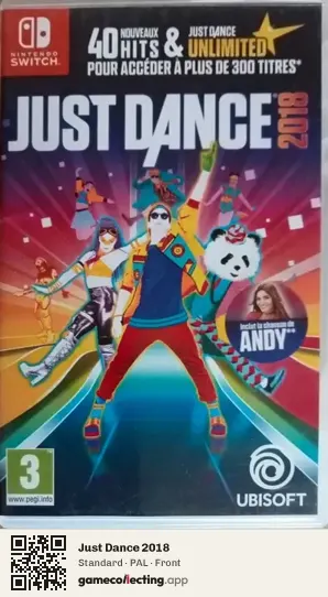 Just Dance 2018 Nintendo Switch, PAL box front