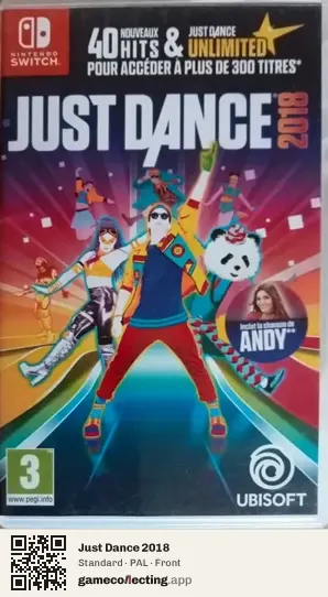Just Dance 2018 Nintendo Switch, PAL box front