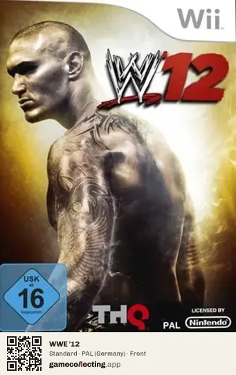 WWE '12 Nintendo Wii, Germany box front