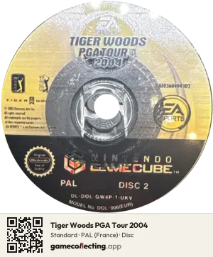 Tiger Woods PGA Tour 2004 Nintendo GameCube, PAL disc