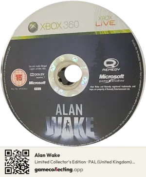 Alan Wake Xbox 360, PAL disc