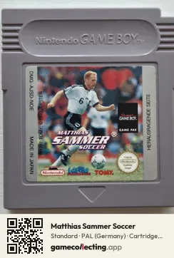 Matthias Sammer Soccer Game Boy, PAL cartridge label