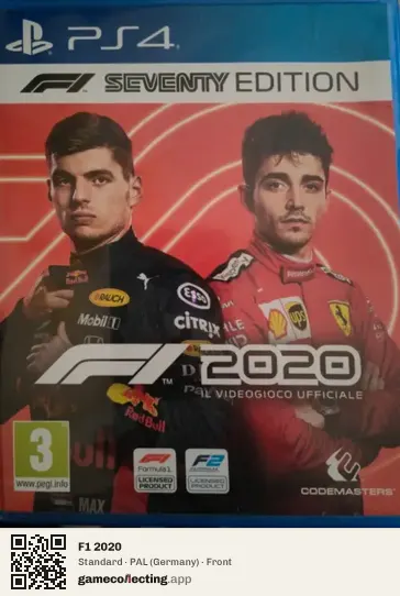 F1 2020 PlayStation 4, Germany box front