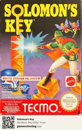 Solomon's Key Nintendo Entertainment System, Italy box front