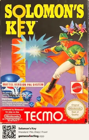 Solomon's Key Nintendo Entertainment System, Italy box front