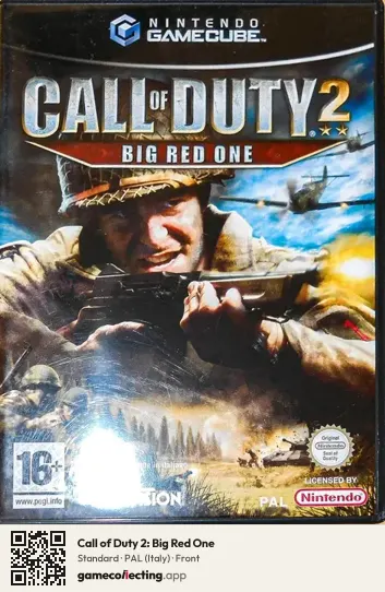 Call of Duty 2: Big Red One Nintendo GameCube, Italy box front
