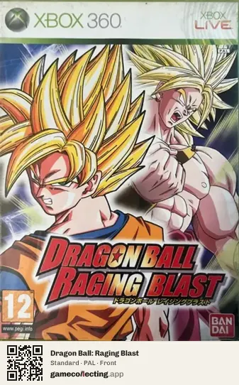Dragon Ball: Raging Blast Xbox 360, PAL box front