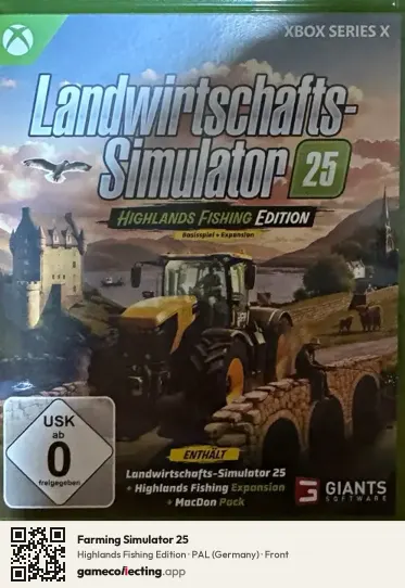 Farming Simulator 25 Xbox Series X, Germany box front