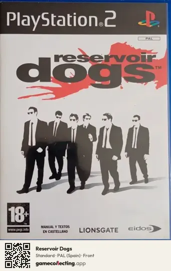 Reservoir Dogs PlayStation 2, Spain box front