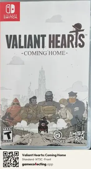 Valiant Hearts: Coming Home Nintendo Switch, NTSC box front