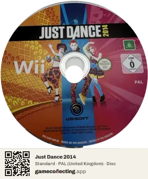 Just Dance 2014 Nintendo Wii, PAL disc