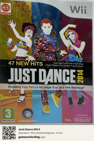 Just Dance 2014 Nintendo Wii, United Kingdom box front