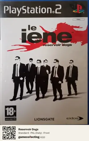 Reservoir Dogs PlayStation 2, Italy box front