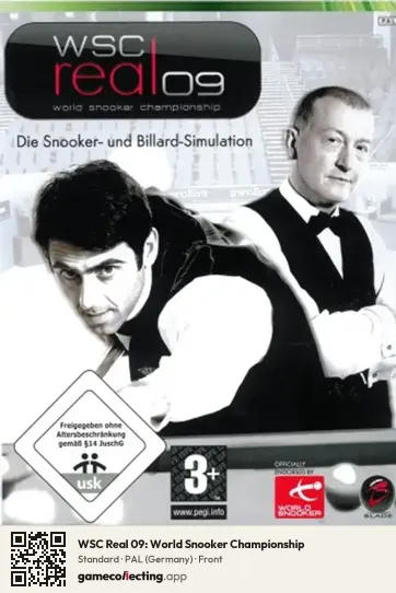 WSC Real 09: World Snooker Championship Xbox 360, Germany box front