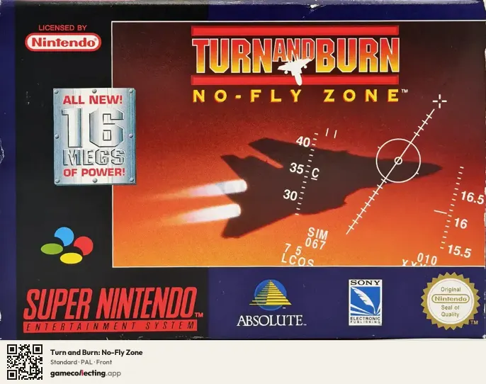 Turn and Burn: No-Fly Zone Super Nintendo Entertainment System, PAL box front