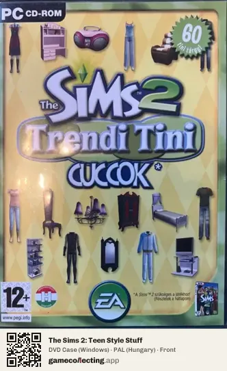 The Sims 2: Teen Style Stuff Computer, Hungary box front