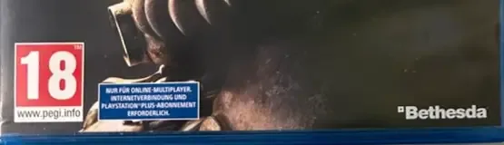 Fallout 76, the PEGI square on its front