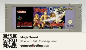 Magic Sword Super Nintendo Entertainment System, PAL cartridge label