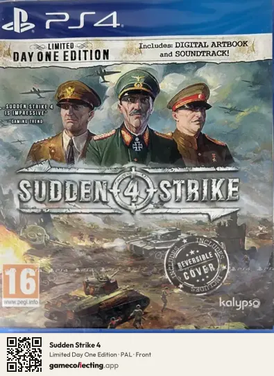 Sudden Strike 4 PlayStation 4, PAL box front