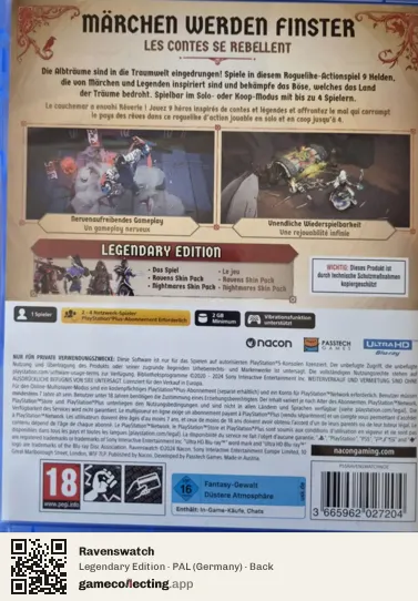 Ravenswatch PlayStation 5, Germany box back