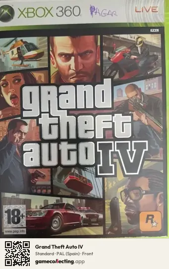 Grand Theft Auto IV Xbox 360, Spain box front