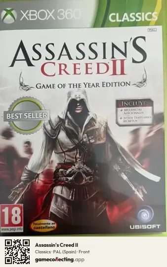 Assassin's Creed II Xbox 360, Spain box front