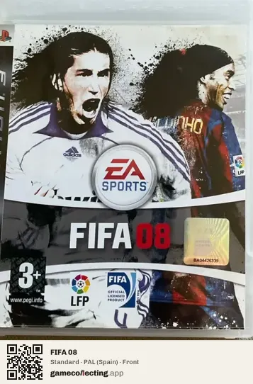 FIFA 08 PlayStation 3, Spain box front