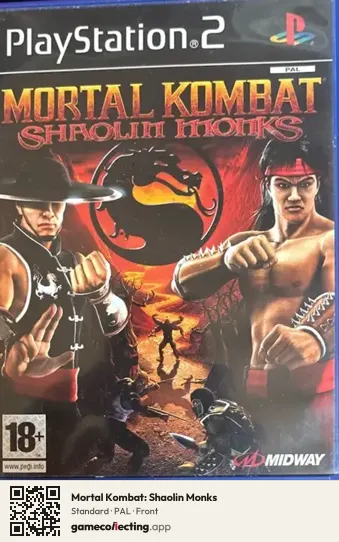Mortal Kombat: Shaolin Monks PlayStation 2, PAL box front