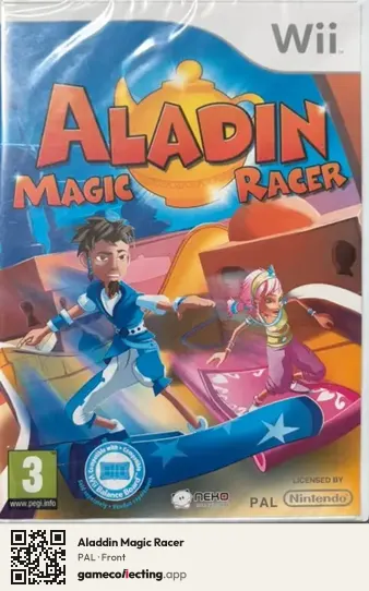 Aladdin Magic Racer Nintendo Wii, PAL box front
