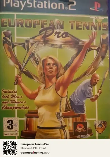 European Tennis Pro PlayStation 2, PAL box front