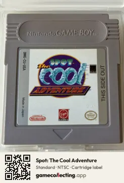 Spot: The Cool Adventure Game Boy, NTSC cartridge label