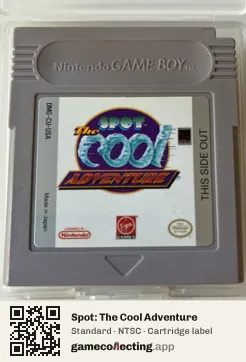 Spot: The Cool Adventure Game Boy, NTSC cartridge label
