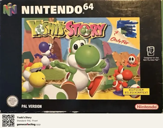 Yoshi's Story Nintendo 64, PAL box front