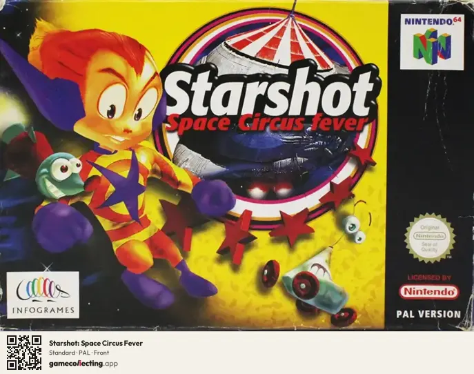 Starshot: Space Circus Fever Nintendo 64, PAL box front