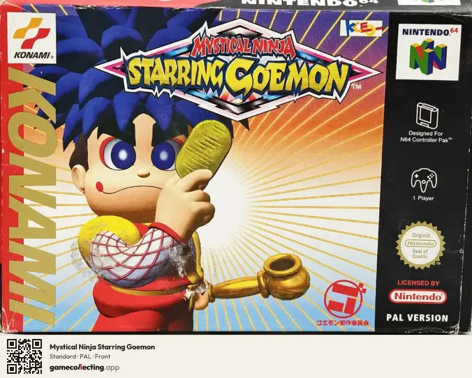Mystical Ninja Starring Goemon Nintendo 64, PAL box front