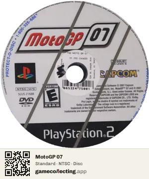 MotoGP 07 PlayStation 2, NTSC disc