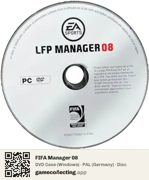 FIFA Manager 08 Computer, PAL disc
