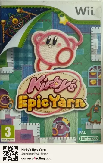 Kirby's Epic Yarn Nintendo Wii, PAL box front