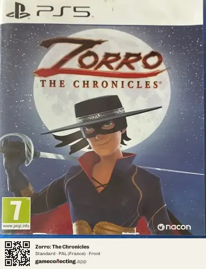 Zorro: The Chronicles PlayStation 5, France box front